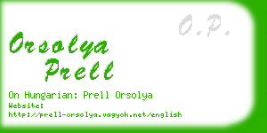 orsolya prell business card